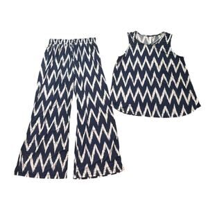 Dear Scarlett Sunkissed Wrinkle Free Set in Navy Size Medium